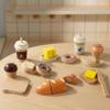 PairPear Wooden Bakery Play Food Set, Pretend Play Kitchen Accessories with Shopping Bag, Kids Cutting Food Gift for Boys and Girls Ages 3+ view 2