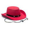 Baby Sized Cowboy hat,Baby Cowgirl Hats red 1 Piece, Infant Party Cowboy Hats Size Small Cowboy Hats for Toddler - 20" Circumference - One Size Fits view 1