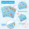 Tevxj 98 Pieces Pool Party Decorations Summer Beach Birthday Party Tablecloths Pool Surfboard Party Tableware Sets for Hawaiian Birthday Baby Shower Party Supplies Favors view 4