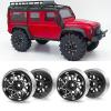 Benedict Harry 4PCS Beadlock Wheel Rim Crawler Wheels Rims for 1/18 TRX4M TRX4-M Axial AX24 SCX24 Bronco Deadbolt C10 JLU Gladiator Upgrade Parts(Black) view 1