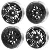 Benedict Harry 4PCS Beadlock Wheel Rim Crawler Wheels Rims for 1/18 TRX4M TRX4-M Axial AX24 SCX24 Bronco Deadbolt C10 JLU Gladiator Upgrade Parts(Black) view 4