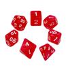 Dice4friends DIC17534 Confetti Dice Set Ruby Red (7) Dice view 3