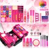 Makeup Kit Toys for Girls - Kids Makeup Kit for Girl Washable Real Make-up Kit Toy for Little Girls, Toddler Make up & Non-Toxic Cosmetic Set, Age4-12 Year Olds Child Birthday Gift view 2