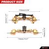 RCAWD CNC Machined Full Brass Front and Rear Portal Axle Housing w/Steel Gears&Brass Worm Gears&Brass Third Member Housing&Brass Hex for Axial 1-24 Scx24 Crawlers(Red) view 3