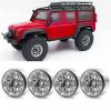 Benedict Harry 4PCS Beadlock Wheel Rim Crawler Wheels Rims for 1/18 TRX4M TRX4-MAxial AX24 SCX24 Bronco Deadbolt C10 JLU Gladiator Upgrade Parts(Titanium) view 1