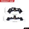 RCAWD CNC Machined Full Brass Front and Rear Portal Axle Housing w/Steel Gears&Brass Worm Gears&Brass Third Member Housing&Brass Hex for Axial 1-24 Scx24 Crawlers(Black) view 2
