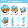 175Pcs Cartoon Birthday Party Supplies Cow Print Birthday Party Decorations Cartoon Plates and Napkins Tableware Set Blue Cloud Cow Print Party Supplies Kids 1st 2nd 3rd 4th Party Decor view 2