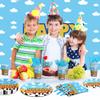 175Pcs Cartoon Birthday Party Supplies Cow Print Birthday Party Decorations Cartoon Plates and Napkins Tableware Set Blue Cloud Cow Print Party Supplies Kids 1st 2nd 3rd 4th Party Decor view 4