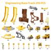 iHaHa 299 PCS Construction Race Tracks Boys Toys, 6 PCS Engineering Cars and Flexible Race Track Playset Create A Engineering Road Gifts Toys for 3 4 5 6 Year Old Boys Kids view 2