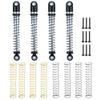 RC-Hub 4Pcs Aluminum Threaded Tele Shock Absorber Damper 48mm for 1/24 Axial SCX24 AXI90081 Deadbolt RC Crawler Car (Black Silver) view 1