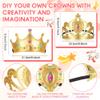 Sotiff 150 Pieces Foam Crowns Set for Kids Princess Tiaras Crowns Making Kits 90 Pcs Foam Princess Crowns and 60 Sheets Crystal Diamond Sticker for Kids' Party Supplies Decoration view 2