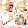 Sotiff 150 Pieces Foam Crowns Set for Kids Princess Tiaras Crowns Making Kits 90 Pcs Foam Princess Crowns and 60 Sheets Crystal Diamond Sticker for Kids' Party Supplies Decoration view 3