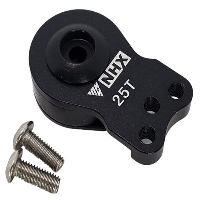 NHX RC Aluminum 25T 3 Holes Adjustable Servo Savor -Black