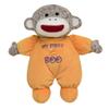 Baby Starters Sock Monkey Halloween 9 inch Plush Rattle with Embroidery (My First Boo, Orange) view 1