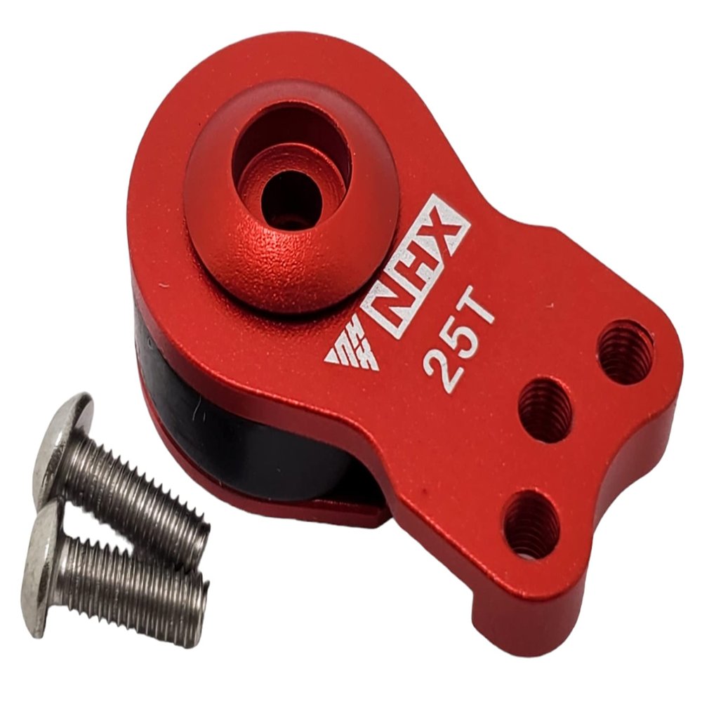 NHX RC Aluminum 25T 3 Holes Adjustable Servo Savor -Red