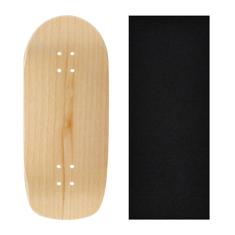 Teak Tuning Premium Wooden Fingerboard Deck, Poolparty Cruiser Shape - 33.5mm x 94mm - Pre-Drilled Holes - Includes Prolific Foam Tape