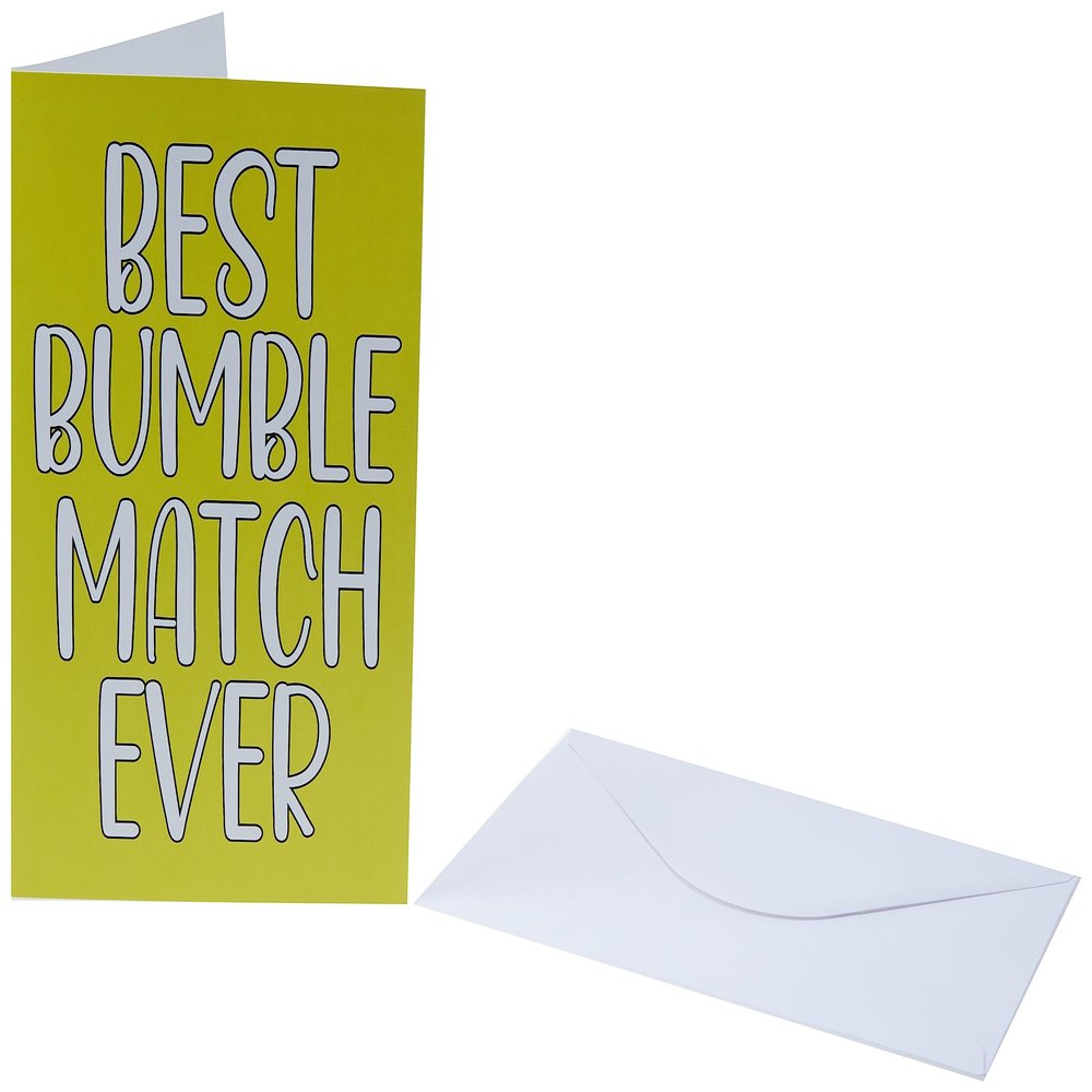 Peachy Antics Funny Cards Best Dating Match Ever Valentines Day Card Joke Laughter Fun Novelty Yellow SP29