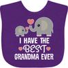 inktastic Grandchild Best Grandma Ever Baby Bib Purple 29ce0 view 1