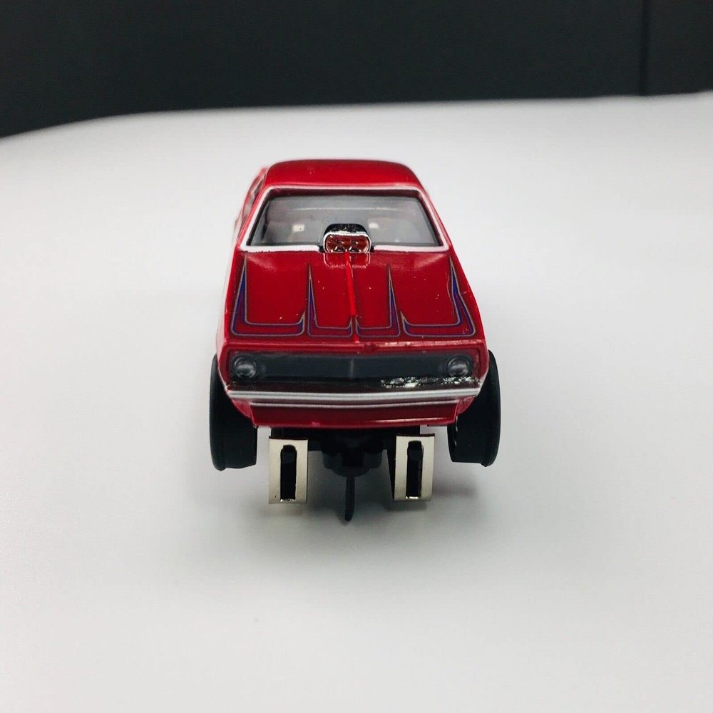 Auto World SC382-2 1970 Cuda Funny Car Classics Series Tribute HO Scale Electric Slot Car - Red