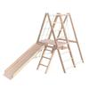 HalsaKids, Child gym playground, Indoor&outdoor child gym playground climber real wooden playset Slide, Rock Climb Wall, Rope Wall, Monkey Bars, Swing view 1