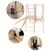 HalsaKids, Child gym playground, Indoor&outdoor child gym playground climber real wooden playset Slide, Rock Climb Wall, Rope Wall, Monkey Bars, Swing view 2