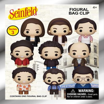 Seinfeld Series 3 5" Collectible Bag Clip Blind Bag (ONE Random Figure) TV Show Character Keychain/Backpack Accessory | Official Licensed Merchandise