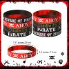 Capoda 24 Pcs Pirate Silicone Bracelets Ahoy Matey Caribbean Rubber Wristbands Skull Pirate Ship Party Favors for Girls Boys Birthday Decorations Halloween Party Supplies view 2