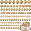 108 Pcs Balls Cake Topper DIY Cupcake Insert Foam Balloons for Cake Baking Wedding Anniversary Birthday Decoration(Glitter Gold, Gold,Multi Sizes) view 1