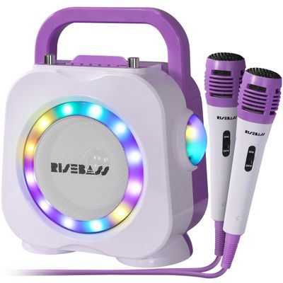 Karaoke Machine for Kids - Bluetooth Speaker with 2 Microphone - Portable Kids Karaoke Machine for Girls and Boys - Birthday Gift for Girls and Boys Ages 2 Years Old and Up.