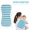 Benoxine 2-in-1 Burp Cloths and Baby Bibs - 6 Pack Large Super Absorbent Soft Cotton Burping Cloths for Spit Up, 3 Layers Thick Baby Burp Rags for Girls & Boys view 3
