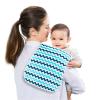Benoxine 2-in-1 Burp Cloths and Baby Bibs - 6 Pack Large Super Absorbent Soft Cotton Burping Cloths for Spit Up, 3 Layers Thick Baby Burp Rags for Girls & Boys view 4