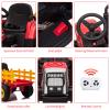 12V Ride on Tractor with Trailer and Remote Control,Toddler Kids Electric Vehicle Car with LED Headlights,2+1 Gear Shift,MP3 Player,USB,Speed Up to 5mph (35W,EVA Tire,Red) view 4