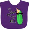 inktastic My 1st Birthday Is Kind Of a Big Dill Pickle in Sunglasses Baby Bib Purple 3abc9 view 1