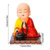 Little Monk Figurine Solar Toys, Andy's Orchids Shaking Head Dancing Toy, Buddhist Monk Doll Figurines Statues Car Dashboard Ornament HomeDecoration view 2