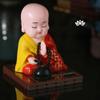 Little Monk Figurine Solar Toys, Andy's Orchids Shaking Head Dancing Toy, Buddhist Monk Doll Figurines Statues Car Dashboard Ornament HomeDecoration view 4