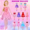 135 Pcs Doll Clothes and Accessories with Doll, Princess Gowns, Fashion Dresses, Slip Dresses, Top, Pants, Jumpsuit, Swimsuits, Shoes, Hangers, Doll Dress up Toys for Girls Kids Toddlers Toy Gifts view 3