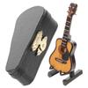 SUPVOX Miniature Guitar Model with Stand 3.14X1.18X0.66In Portable Kid Guitar Toy Educational Dollhouse Decoration view 1