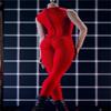 1/6 Scale Female Clothes,Sleeveless Bodysuit Tights Jumpsuit Costume Outfit Clothing for 12inch PH TBL JO Female Action Figure Body (Red) view 2