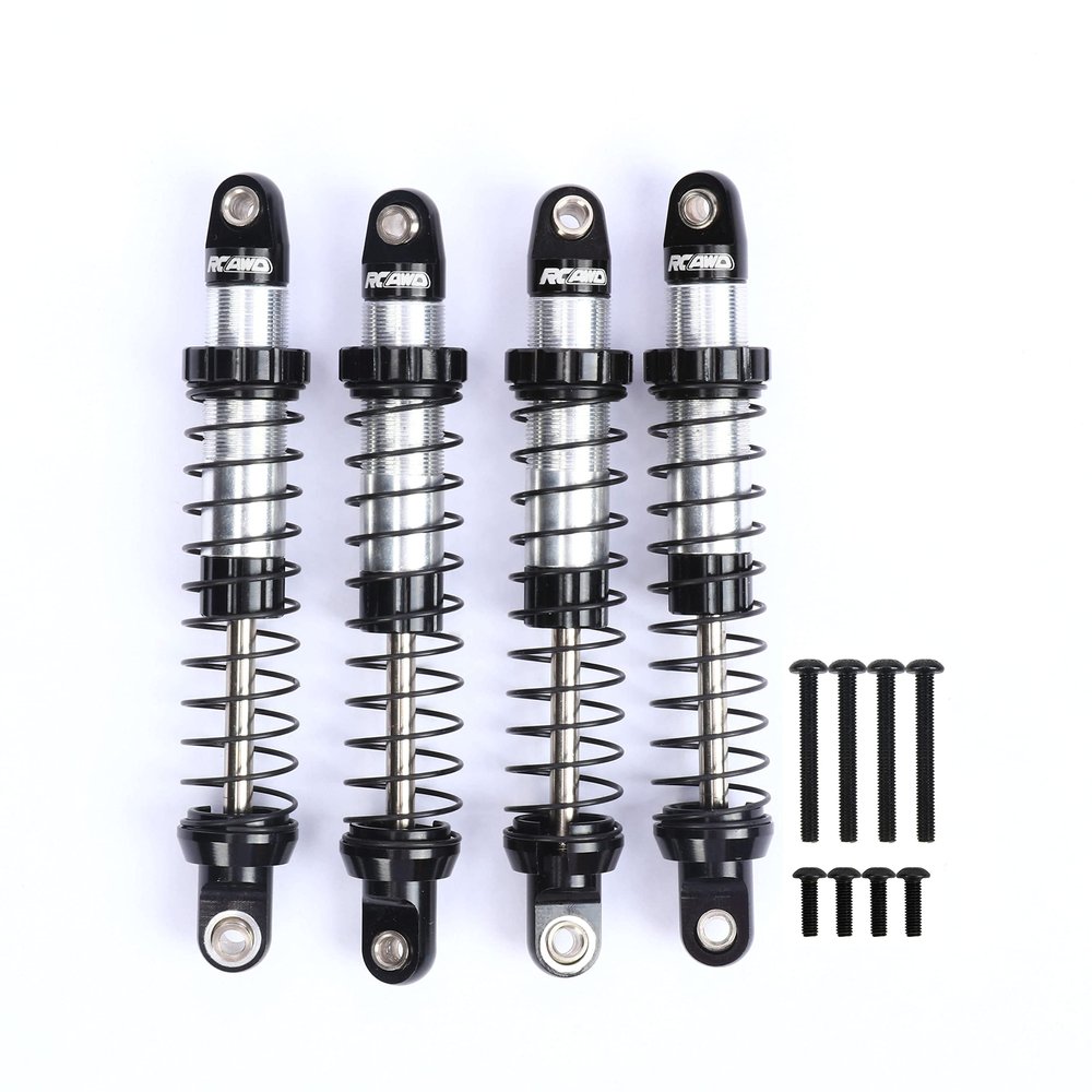 RCAWD for UTB18 Capra Shock Absorber Upgrades, Front & Rear RC Shocks Parts #AXI213004#AXI213000, for Axial 1/18#AXI01002 Black