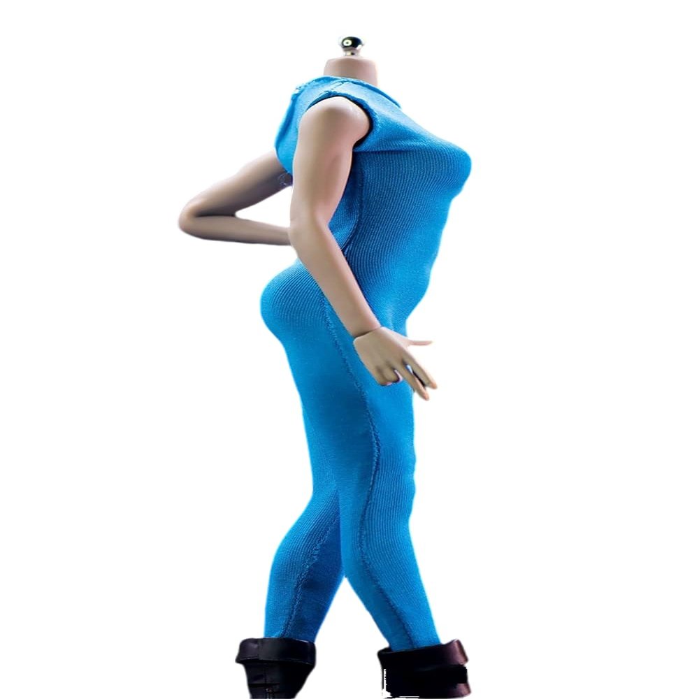 1/6 Scale Female Clothes,Sleeveless Bodysuit Tights Jumpsuit Costume Outfit Clothing for 12inch PH TBL JO Female Action Figure Body (Blue)