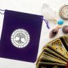 Kumprohu Tarot Card Holder - Tarot Card Storage Bag with Drawstring | 12x15cm Novel Tarot Card & Dice Storage Bag, Jewelry Pouch, Board Game Tarot Bag for Tarot Enthusiasts view 2