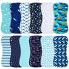 Benoxine Baby Burp Cloths & Baby Bibs 2-in-1 Design Large Size 3 Layers Thicken Cotton Super Absorbent and Soft Baby Spit Up Burping Rags Baby Burp Cloth Set for Boys and Girls Solid 12 Pack view 1