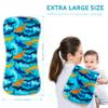 Benoxine Baby Burp Cloths & Baby Bibs 2-in-1 Design Large Size 3 Layers Thicken Cotton Super Absorbent and Soft Baby Spit Up Burping Rags Baby Burp Cloth Set for Boys and Girls Solid 12 Pack view 2