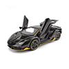 Alloy Collectible Black Lambo Toy Pull Back Vehicles Diecast Cars Model with Light & Sound view 1