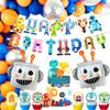 83 PCS Robot Birthday Party Decoration Robot Birthday Party Supplies Favors Cake Cupcake Decoration Robot Party Decorations for Baby Shower Party Supplies view 1