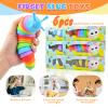 Cevioce Sensory Slug Fidget Toys - 6 Pcs Cute Autism Sensory Toys for Autistic Children & Kids Party Favors, Age 3+ view 4