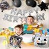 31 PCS Robot Birthday Party Supplies Robot Birthday Balloons Favors Cake Cupcake Decoration robot happy birthday Banner robot Party Supplies view 4