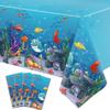 4 Pack Under The Sea Tablecloths Ocean Waves Underwater Table Cover Ocean Animals Table Cloth Ocean Sea Life Tablecloth Ocean Animal Table Cover Summer Beach Pool Birthday Party Supplies 51 x 86 IN view 1