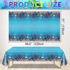 4 Pack Under The Sea Tablecloths Ocean Waves Underwater Table Cover Ocean Animals Table Cloth Ocean Sea Life Tablecloth Ocean Animal Table Cover Summer Beach Pool Birthday Party Supplies 51 x 86 IN view 2
