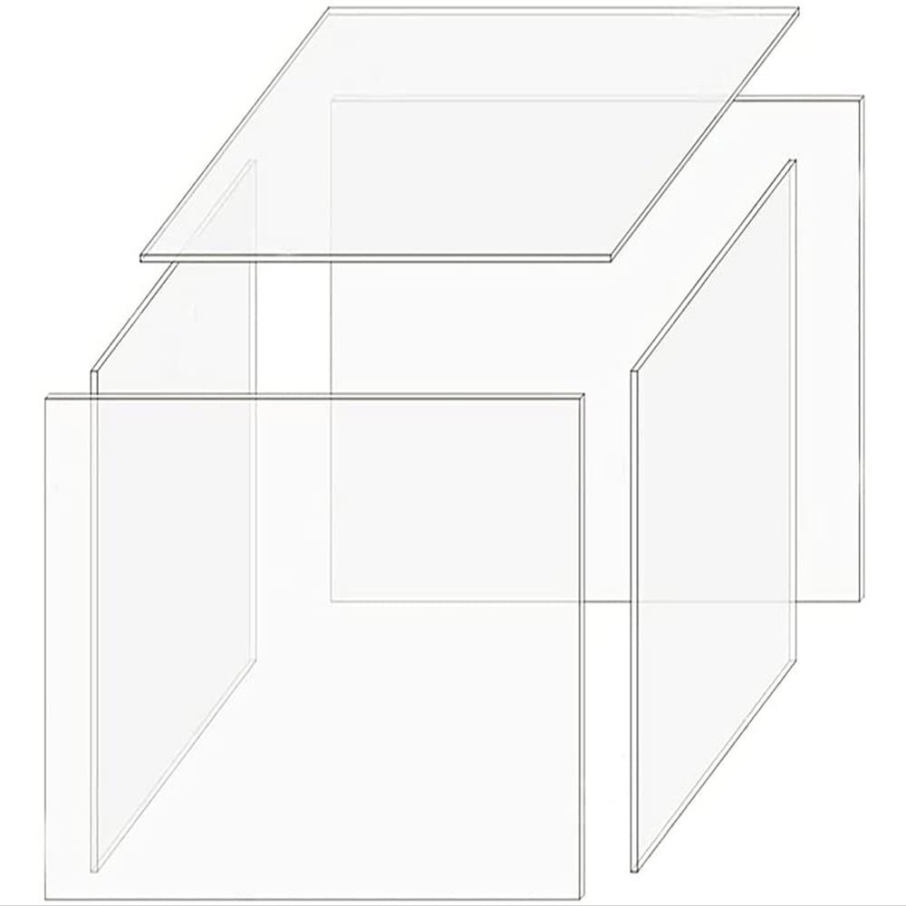 TOPBSFARNYDIY Miniatures Dollhouse Display Case Acrylic Dust Cover Transparent Clear Dustcover Collectibles House Model Assemble Box (30 * 24.5 * 22CM)